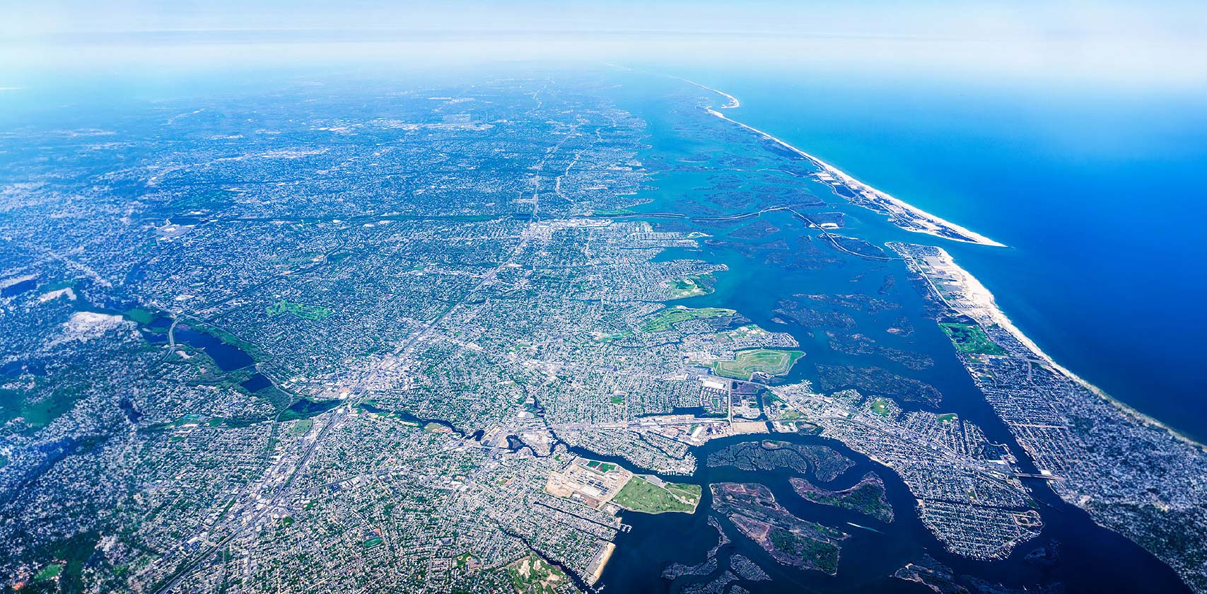 Aereal view of a landscape from an airplane