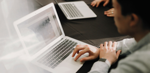 Office worker with a laptop