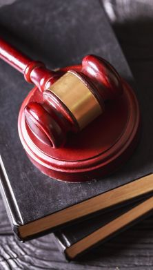 Image of a Gavel and a sound block 