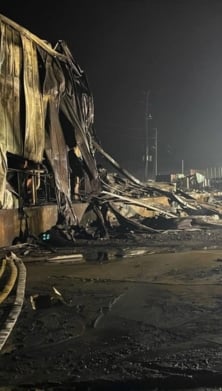 The building destroyed
