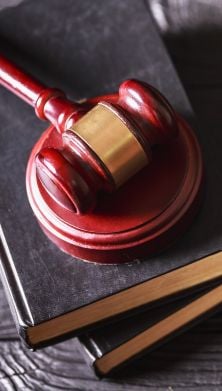 Image of a Gavel and a sound block 