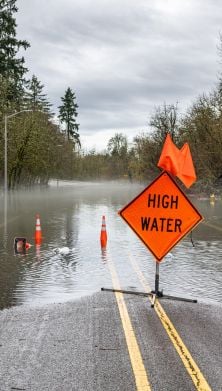 High water danger sign