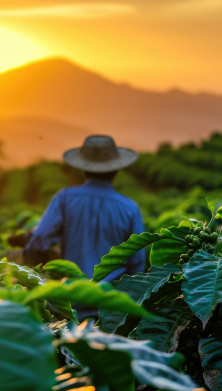 Image of a tea plantation farmer 