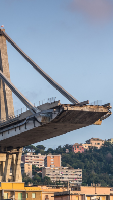 Image of an un-finished construction of a bridge 
