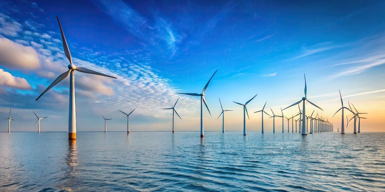 Image of a windmill farm 
