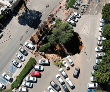 Sinkhole in  Jerusalem