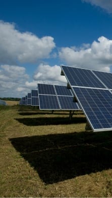 Image of a solar panel field