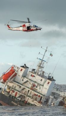 Image of a sinking ship