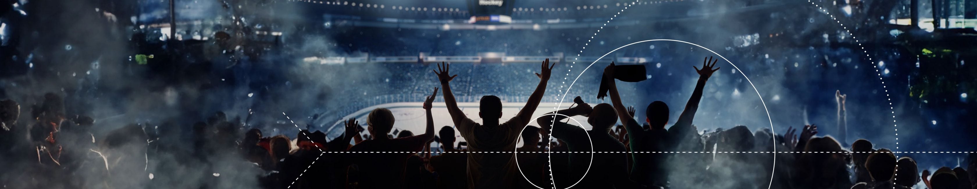 Cheering fans at a football stadium
