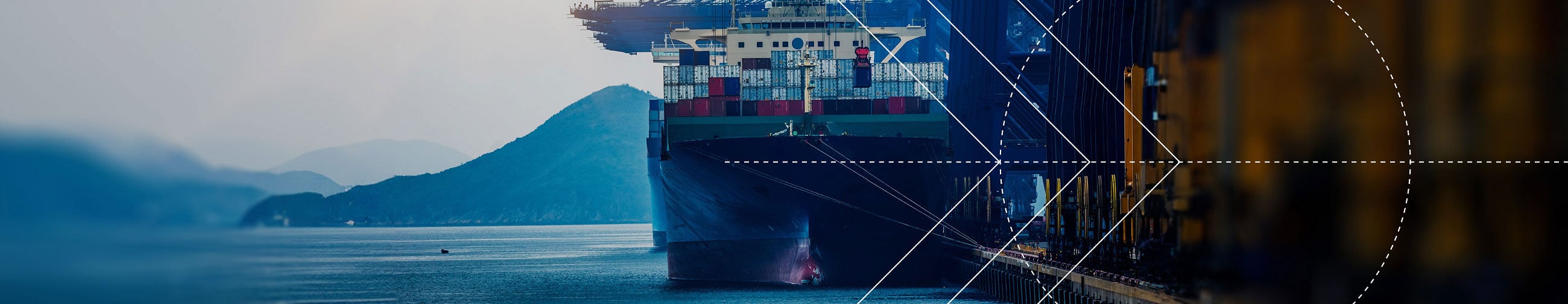 Large cargo ship with many cargo containers